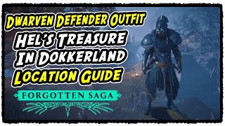 How to Get Dwarven Defender Outfit in AC Forgotten Saga Hel's Treasure in Dokkerland Location