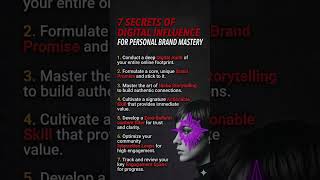 7 Essential steps of digital influence for professional brand mastery