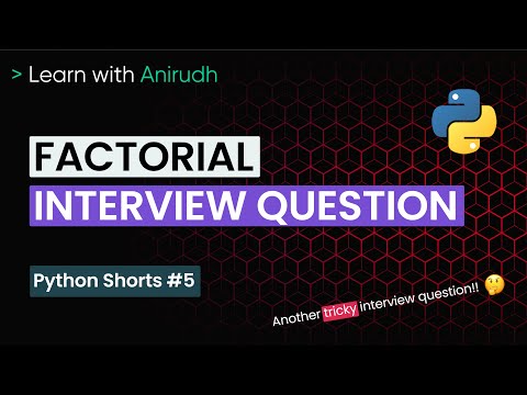 Python Interview Question | Python Shorts #5 | Learn with Anirudh