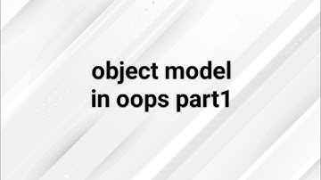 object model | object modeling technique part 1