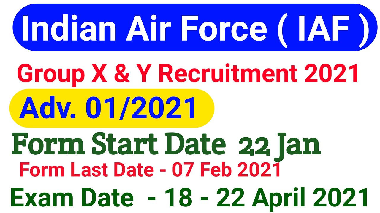 Indian Air Force X & Y Group Online Form 2021 Start Today || Apply Now || Air Force Recruitment 2021