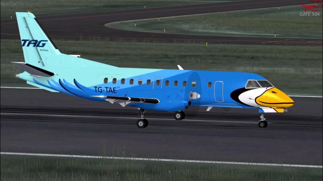 FSX SAAB 340 TAG Airlines / Aterrizaje MHTG Toncontin HONDURAS YouTube