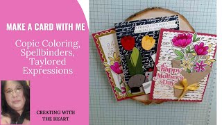 Make cards with Me! Copic Coloring using Taylored Expressions & Spellbinders