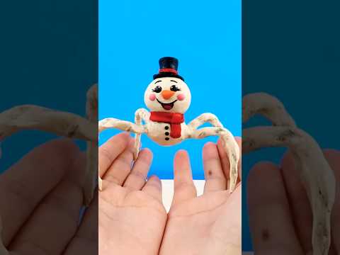 Making GOO GOO GA GA Snowman (gugugaga) with Clay #clay #horror #figures #art
