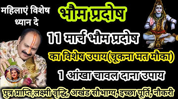 11 मार्च प्रदोष के दिन करें ये उपाय होगी सभी मनोकामनाएं पूर्ण#pradeepmishra #shiv #SanskariBeti23