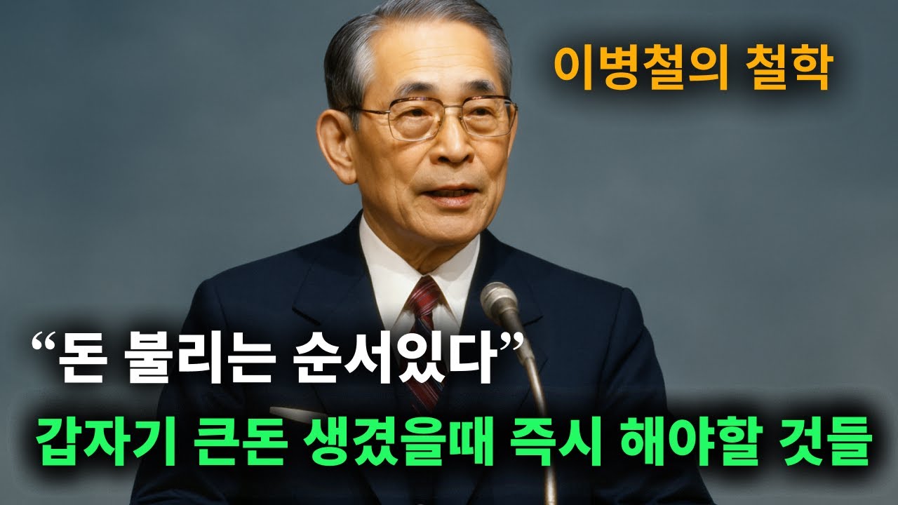 【이병철 어록】 부자들은 '돈 쓰는 법'부터 다릅니다. 이것부터 하세요 |  중년 친구 인간관계 │ 책과사람│ 인생철학