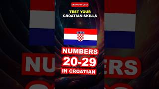 Learn Croatian: Numbers 20-29 | Quiz
