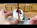 食べれるミニチュア料理 デコレーションケーキを作ったよ miniature cooking fancy cake