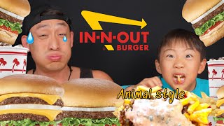 In N Out Mukbang- *SECRET MENU* Animal Style with Whole Grilled Onions and Chopped Chilis!