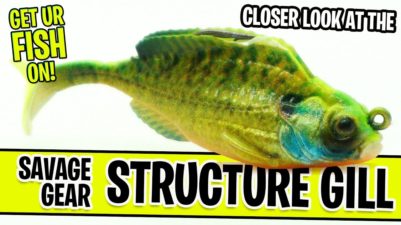 Bait Fish Structures Savage Gear Structure Gill SMALL Soft Plastic Bass Fishing Swim Bait ...
