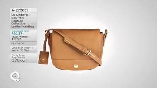 Liz Claiborne New York Heritage Collection Leather Handbag on QVC