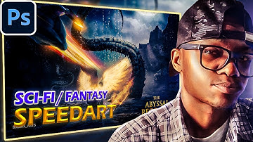 From Blank Canvas to EPIC Sci-Fi Art – Insane Photoshop Speedart! 🚀🔥