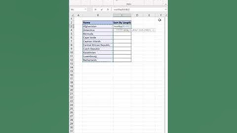 How to Sort by Text Length in Excel #shorts