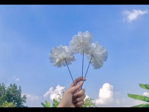 การทำดอกไม้จากกระดาษทิชชู