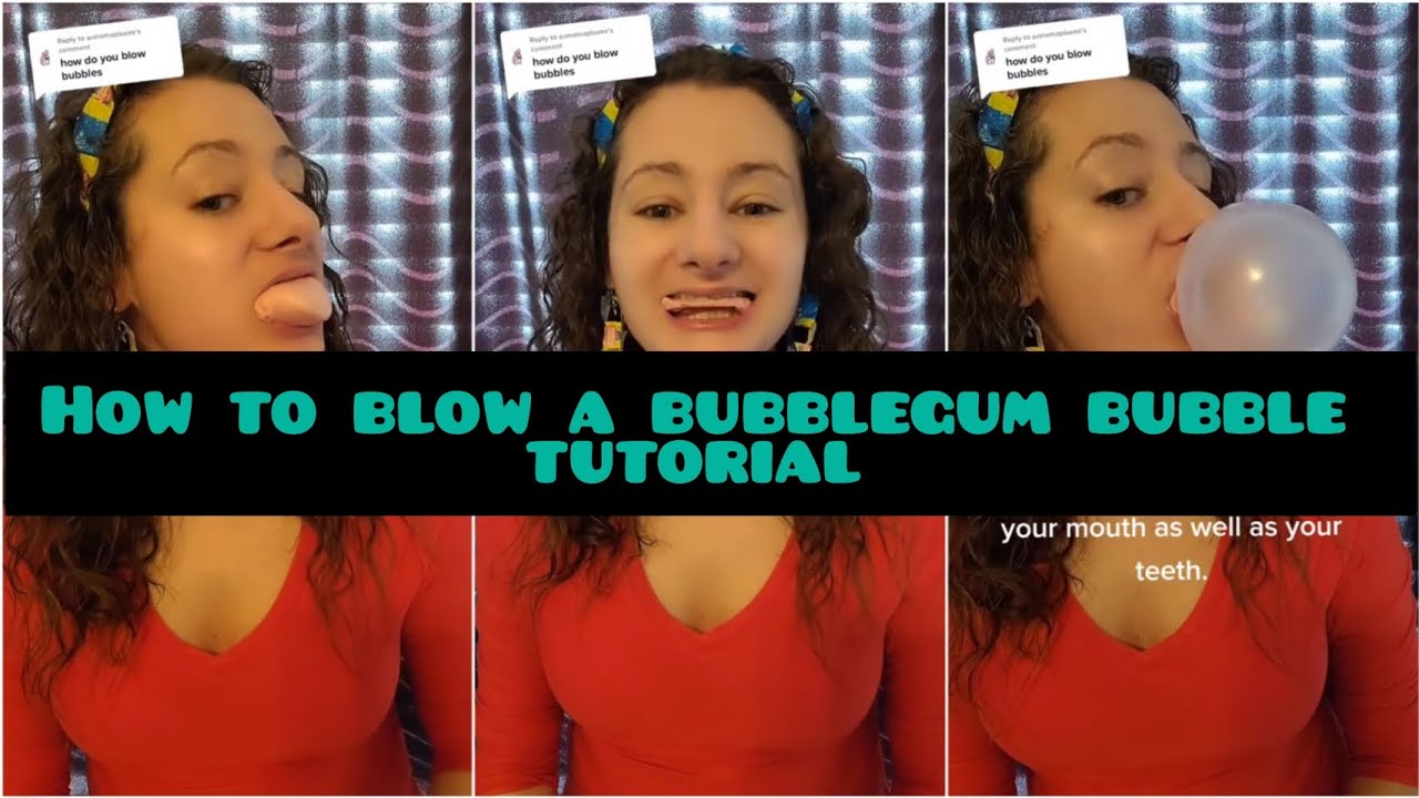 How to blow a bubblegum bubble tutorial. YouTube