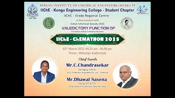 IIChE - ChEMATHON 2025 @ KEC - 02.03.2025
