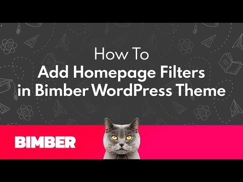 How to Add Homepage Filters in Bimber WordPress Theme