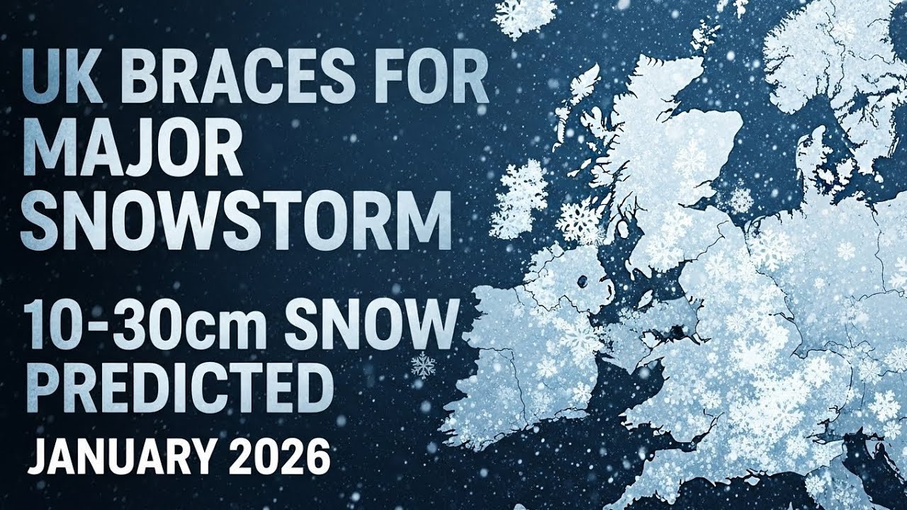 UK Braces for Major Snowstorm ️ 10–30cm Snow Predicted | January 2026# ...