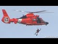 USCG HH-65 Dolphin Helicopter In South Beach Rescue Drill