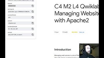 Coursera Lab Course 4 Week 3 Logging Into Qwiklabs Managing Websites with Apache 2