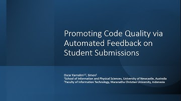 FIE 2021: Promoting Code Quality via Automated Feedback on Student Submissions