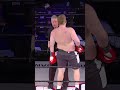 Boxer tries to sit on the ropes after getting hammered with haymakers at RNR