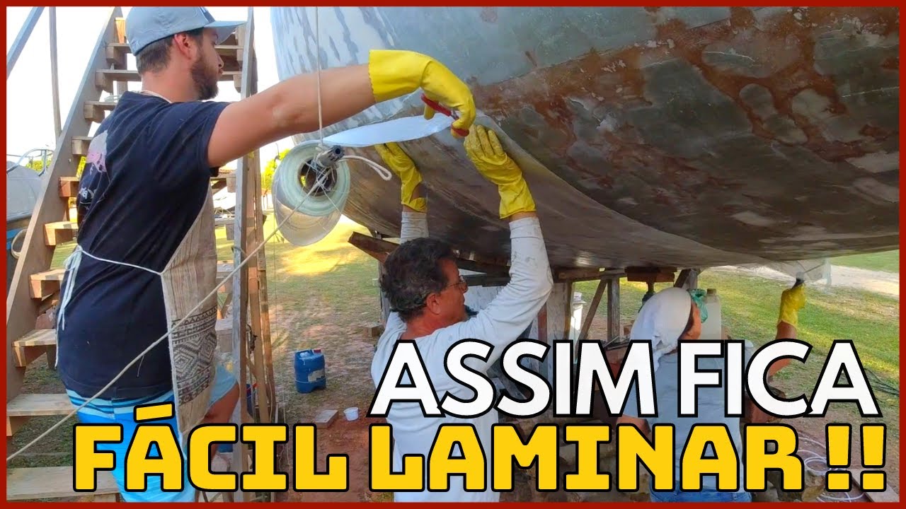 TERMINAMOS a LAMINAÇÃO EPOXI do fundo do BARCO! T.1 ep 36