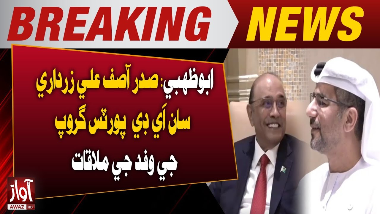 Abu Dhabi: AD Ports Group Delegation Meets President Asif Ali Zardari | Awaz TV News
