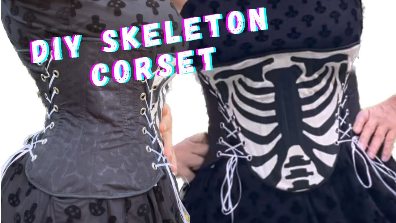 DIY Skeleton Corset in Time for Halloween Rip Cage Corset Costume Cosplay 