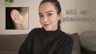 All my piercings | Âge, douleur, cicatrisation...