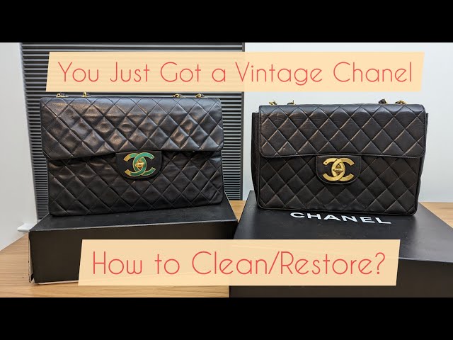 How to Clean / Restore Black Bags (Vintage Chanel Lambskin) 