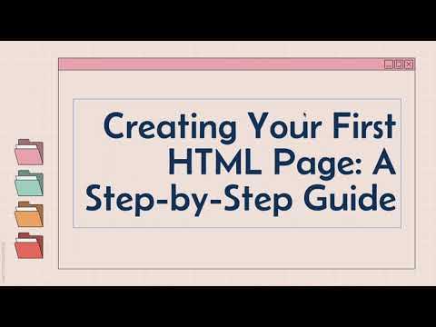 How create your first HTML - page???? - YouTube