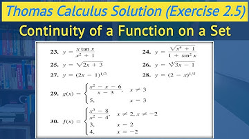 Thomas calculus 14th edition exercise 2.5 Q23 to Q30 | Continuity of the function urdu || Lec 39
