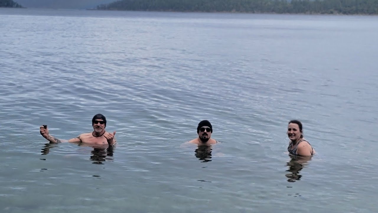 Icy cold 🥶 water plunge in Winter with wind & waves in March - YouTube