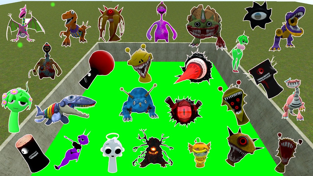 BIG HOLE TOXIC ALL INCREDIBOX MISS SPRUNKI MR SUN TREE FUN COMPUTER PHASES SPARTAN KICKING in Gmod !