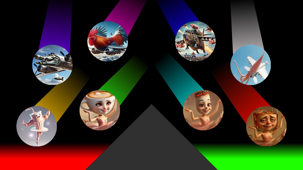 Italian Brainrots Marble Race in Algodoo – Who Will Survive Till the End?