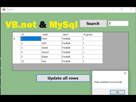 Visual basic .net: How to update all data from datagridview to MySql database at once