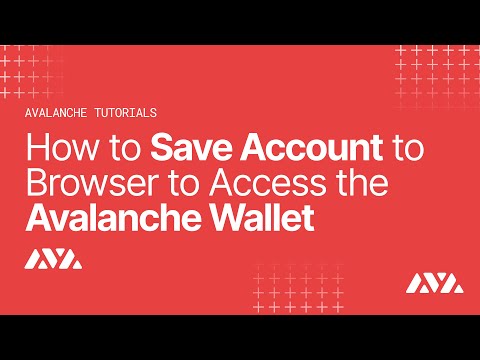 Cara Menyimpan Akun Anda di Dompet Avalanche | Tutorial Avalanche