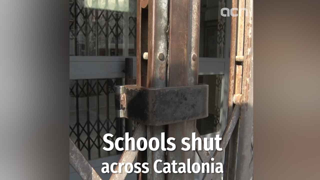 Schools shut across Catalonia