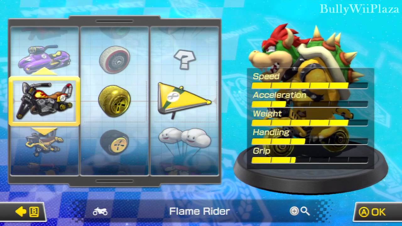 [Mario Kart 8] All Vehicles, Tires & Gliders YouTube