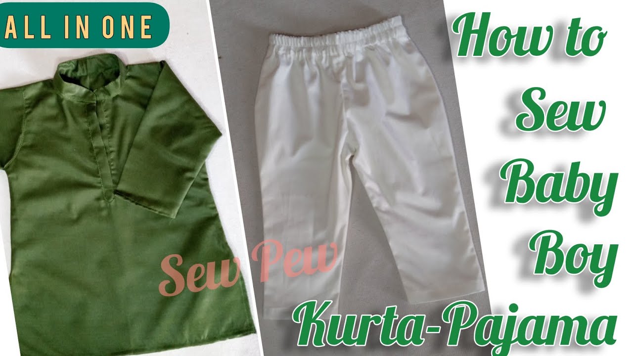 Baby Boy KurtaPajama Cutting & Stitching Placket Banane ka Aasan