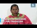 Candidata rarámuri habla en su lengua nativa en debate, sin intérprete