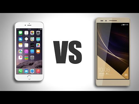 A quick comparison between the advantages of phone Huawei Honor 7 and iPhone 6 .