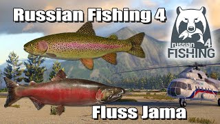 Russian Fishing 4  Lachse angeln am Tiefen Kanal (östlicher Spot) | Fluss Jama River | RF4 Deutsch