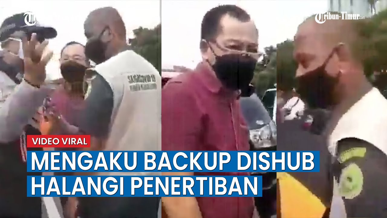 Viral Seorang Pria Mengaku Backup Dishub Halangi Penertiban Parkir Liar