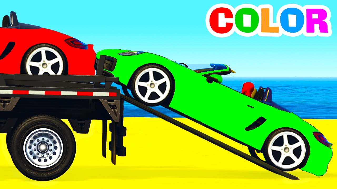 COLOR CARS Transportation in Cartoon for Kids & Colors for Children Nursery  Rhymes - YouTube