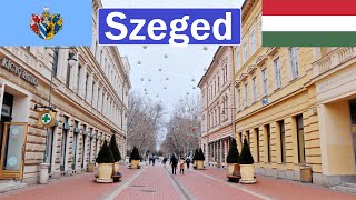 Hungary, Szeged walking in city centre and park [4K]