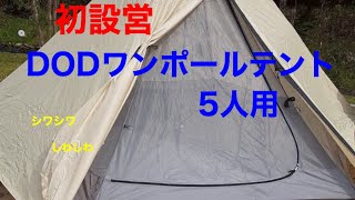 DODワンポールテント5人用　初設営