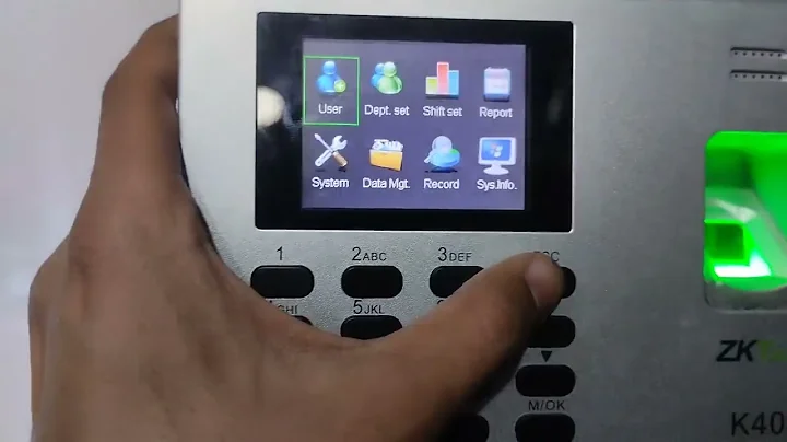 How to make a password in ZKTeco K40 Attandance Machine? Password and User Admin