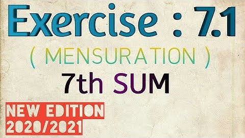 10 th STD maths//exercise : 7.1 //  7 th sum // new edition//2020-2021